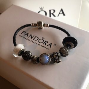 Pandora Leather Bracelet Charms